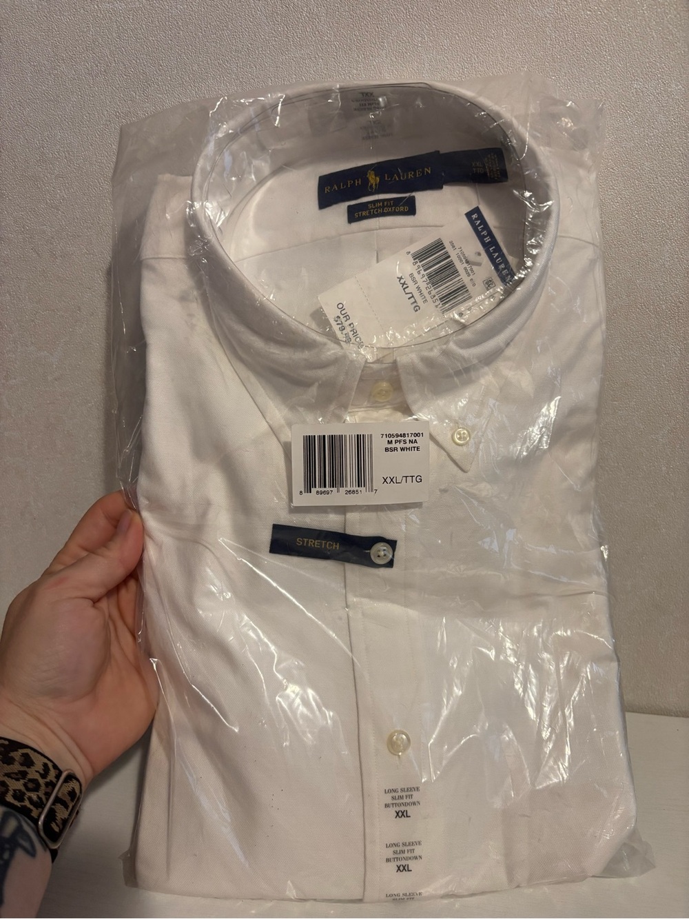 Ralph Lauren Men’s white Slim Oxford XXL